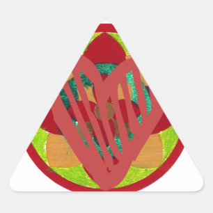 Sticker Triangulaire Tous les coeurs rentrent à la maison pour l'art Va