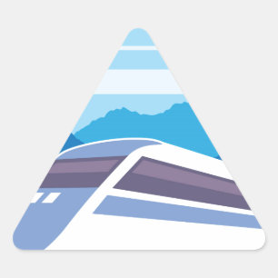 Sticker Triangulaire Train rapide