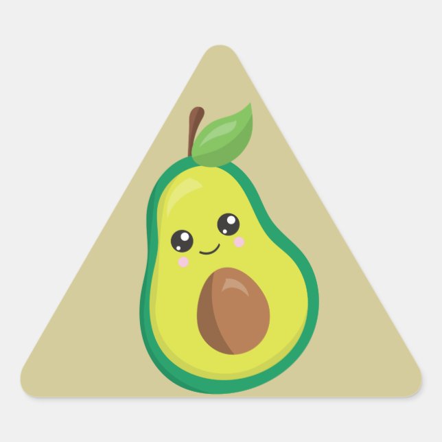 Sticker Triangulaire Triangle Avocado (Devant)