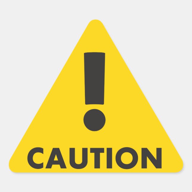 Sticker Triangulaire Triangle de prudence - Noir Jaune Risque de Visibi (Devant)