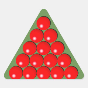 Sticker Triangulaire Triangle Snooker - Boules rouges