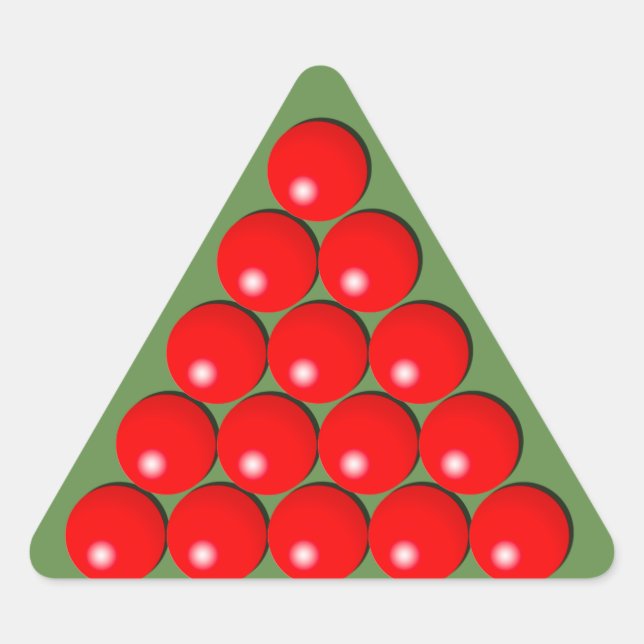 Sticker Triangulaire Triangle Snooker - Boules rouges (Devant)