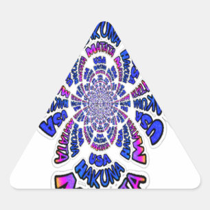 Sticker Triangulaire USA Celebration : Lovely Fun Text Dynamic Art