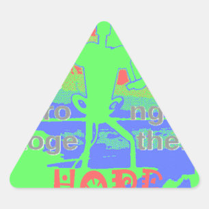 Sticker Triangulaire USA Hope : Neon Lemon & Orange Art