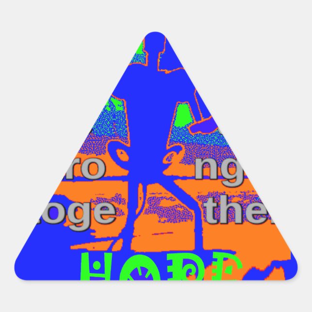 Sticker Triangulaire USA - Une Tapisserie patriotique (Devant)