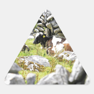 Sticker Triangulaire Vaches Moo