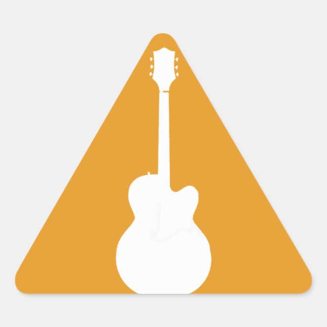 Sticker Triangulaire vecteur guitare (Devant)