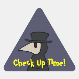 Sticker Triangulaire Vérifiez vers le haut du temps !