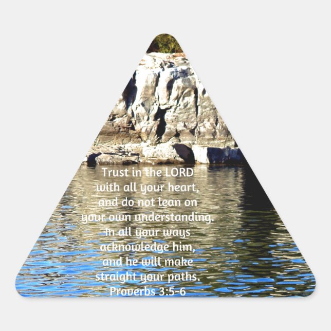 Sticker Triangulaire Versets bibliques Citation sur les Proverbes de co (Devant)