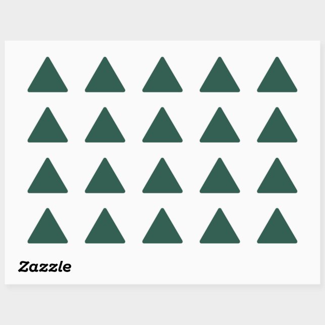 Sticker Triangulaire Vert brunâtre (couleur solide) (Feuille)