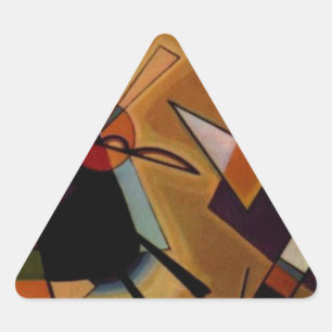 Sticker Triangulaire Violet noir Kandinsky