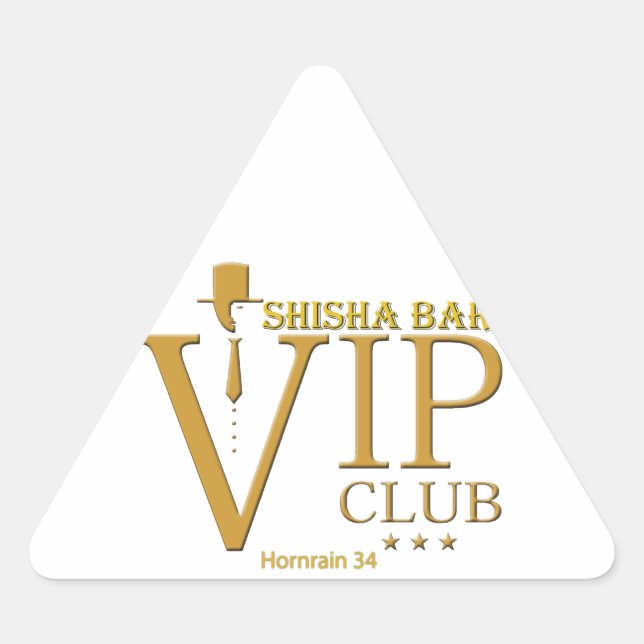 Sticker Triangulaire VIP Shisha (Devant)