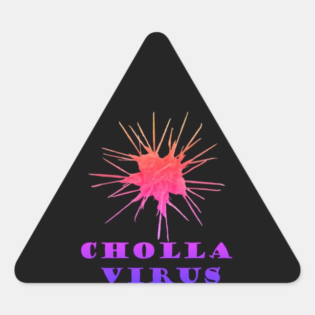 Sticker Triangulaire virus cholérique (Devant)