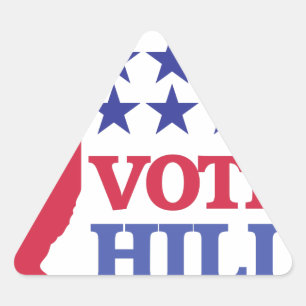 Sticker Triangulaire vote pour hillary