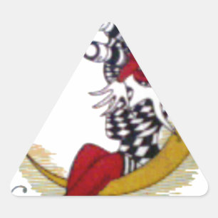 Sticker Triangulaire Vue cosmique : Elfe sur la lune aventure