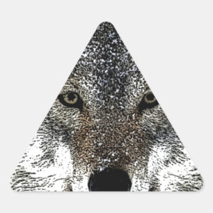 Sticker Triangulaire Wolf Eyes