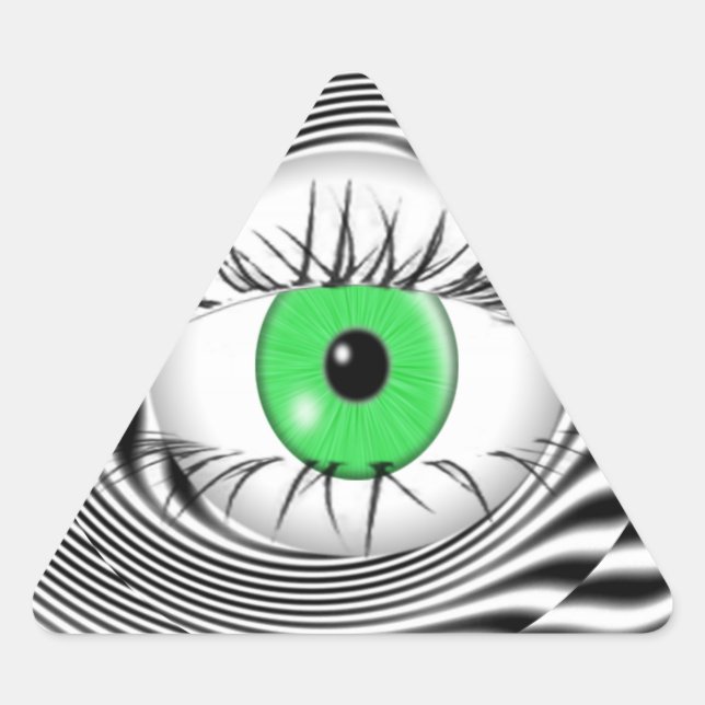 STICKER TRIANGULAIRE YEUX HYPNOTIQUE - HYPNOTISTE (Devant)