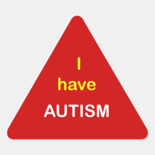 Sticker Triangulaire z5 - J'ai AUTISM.
