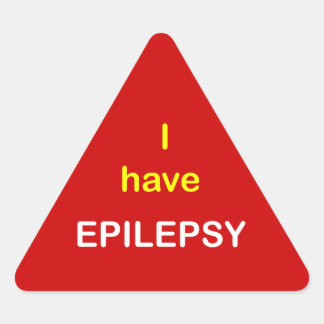 Sticker Triangulaire z9 - J'ai EPILEPSY.