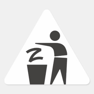 Sticker Triangulaire Z à la poubelle