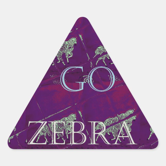 Sticker Triangulaire Zebra Print Décor : Un design amusant (Devant)