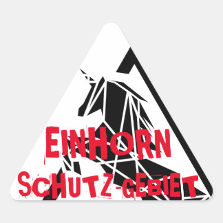 STICKER TRIANGULAIRE ZONE DE PROTECTION DE LA LICORNE