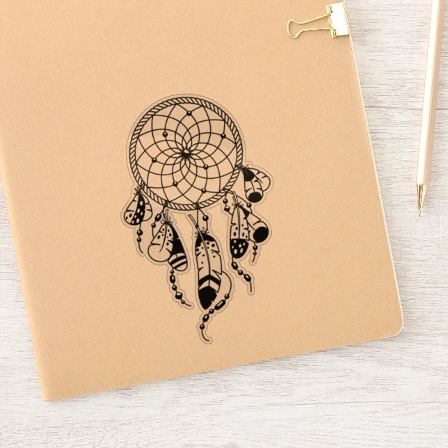 Sticker Tribal Dreamcatcher Boho Black (Carnet)