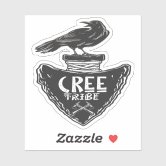 Sticker Tribe crie - Amérindien Corbeau Spirit