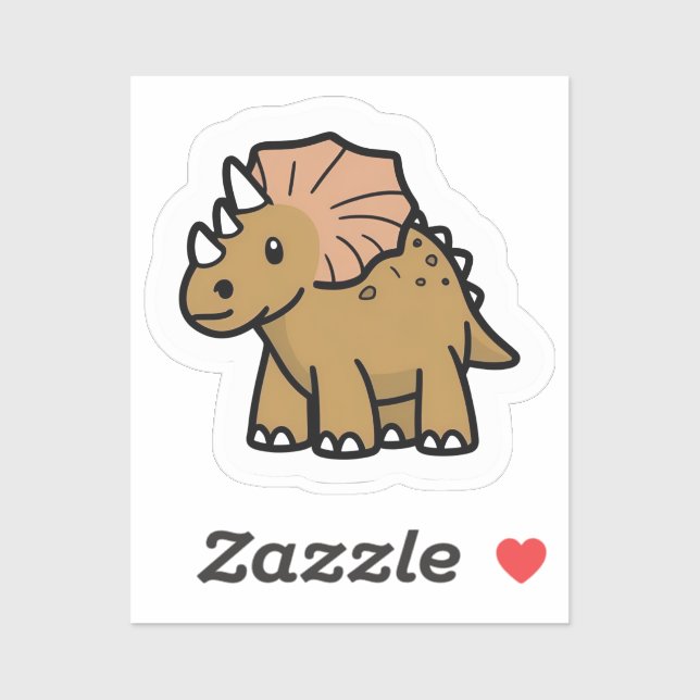 Sticker Triceratops (Feuille)