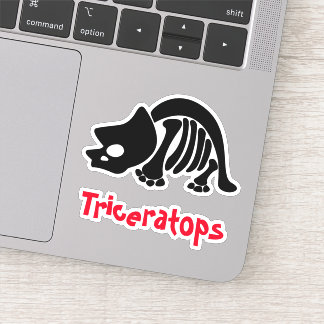 Sticker Tricératops Skeleton