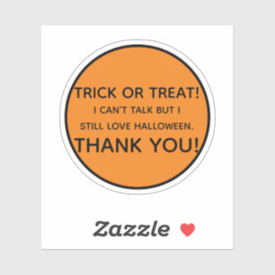 Sticker Trick or Treat Can't Talk