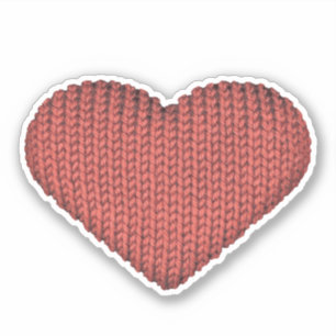 Sticker Tricot Love Red Heart