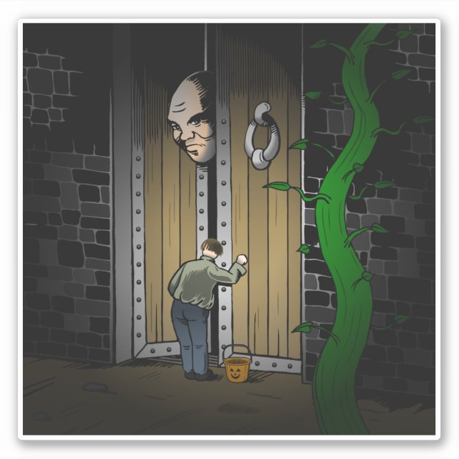 Sticker Tricoter ou traiter avec Jack (Devant)