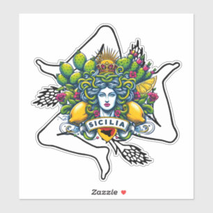 Sticker Trinacria sicilienne
