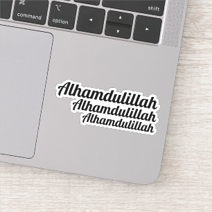 Sticker Triple Alhamdulillah Typographie