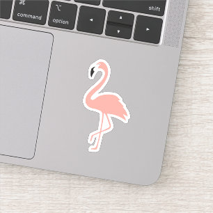 Sticker Tropical Flamant rose Cute