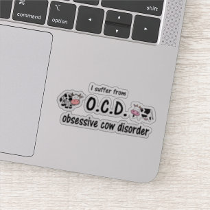 Sticker Trouble obsessionnel de la vache