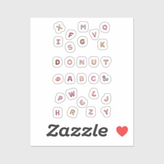 Sticker Trousse de broderie Donut-ABC - lettres douces - 1