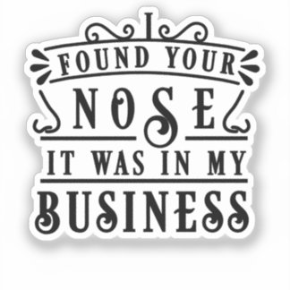 STICKER TROUVÉ TON NEZ