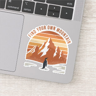 Sticker Trouvez Votre Propre Montagne - le pingouin inspir