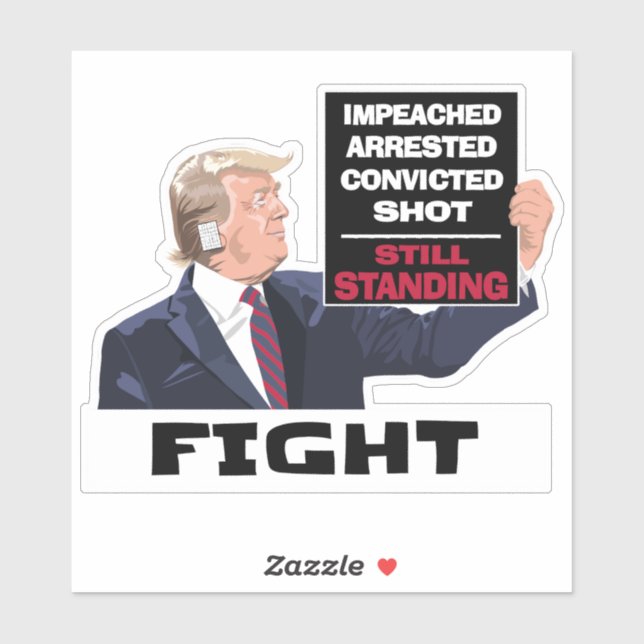Sticker Trump 2024 Lutte Contre L'Élection Présidentielle  (Feuille)