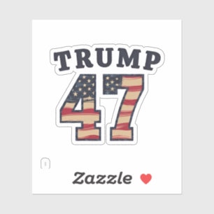 Sticker Trump 47 Fier Maga Jour de l'investiture américain