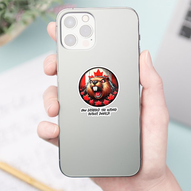 Sticker Trump, le Canadien "Mauvais Castor Donald" (Téléphone)