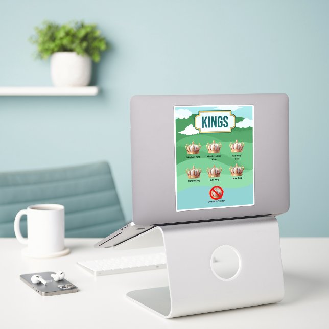 Sticker Trump n'est pas un roi (Ordinateur portable sur le bureau)