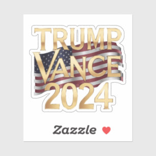 Sticker Trump Vance 2024 Valeurs conservatrices, autocolla