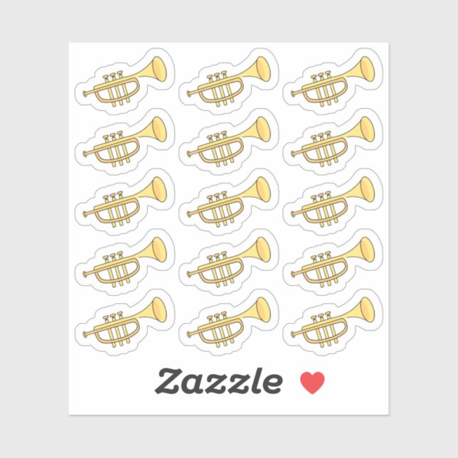 Sticker Trumpet Music Leçon Enseignant Bujo Planner (Feuille)