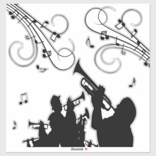 Sticker Trumpet Section Jazz