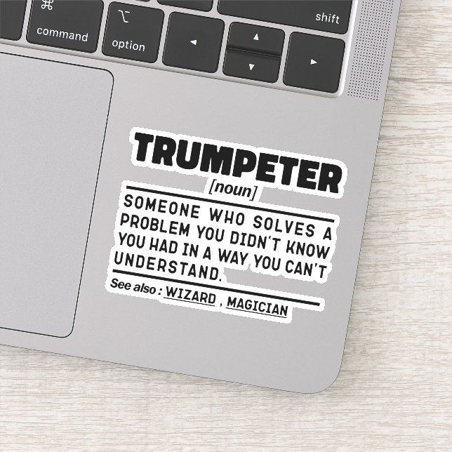 Sticker Trumpeter Noun Définition Joueur de trompette Anni (Détail)