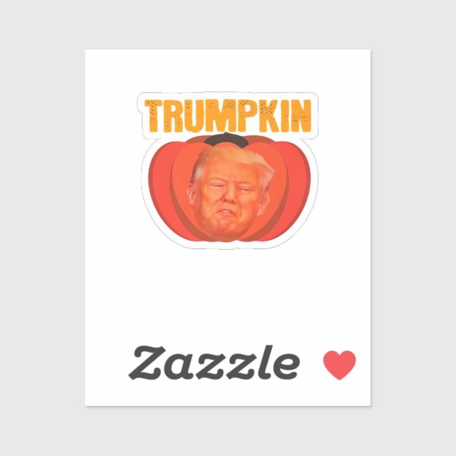 Sticker Trumpkin Halloween Jack-o'-lantern Graphic Funny (Feuille)