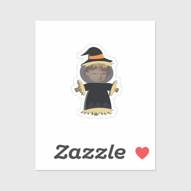 Sticker Trumpkin - Meilleur costume Halloween (Feuille)